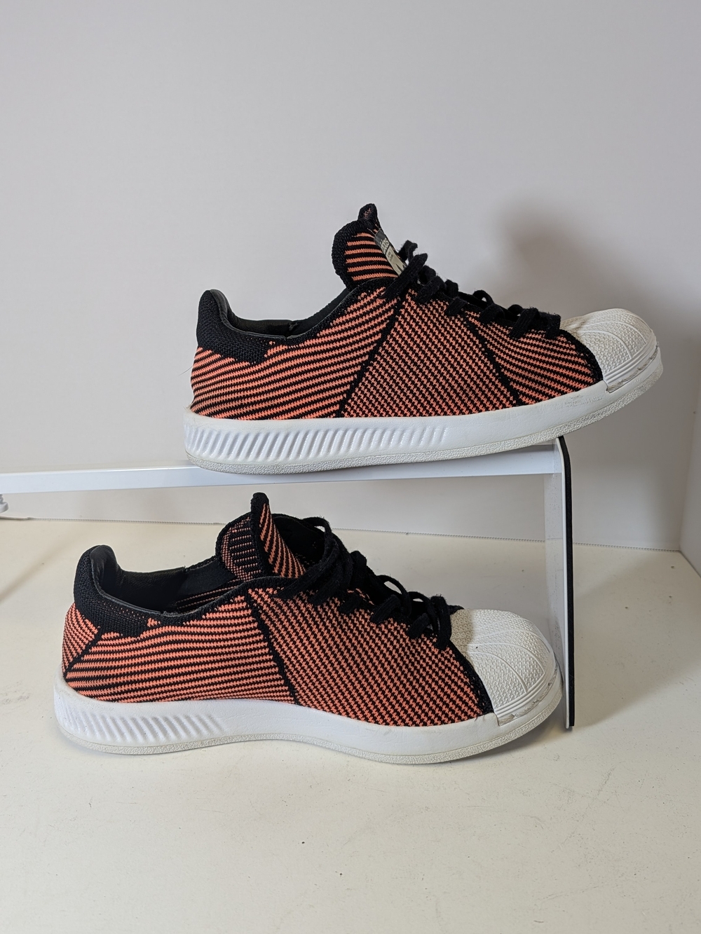 adidas Originals Superstar Bounce Primeknit "Sun Glow" Orange Black S82260 Women